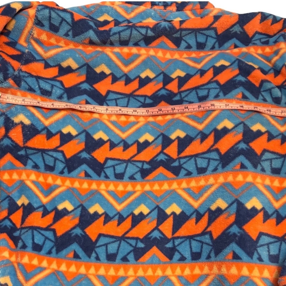 Southern Marsh Fairbanks Pullover Blue Orange Geometric Fleece 1/4‎ Zip HGTN566 - Picture 12 of 12